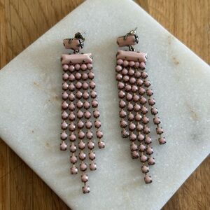 Elegant Pink Chandelier Earrings